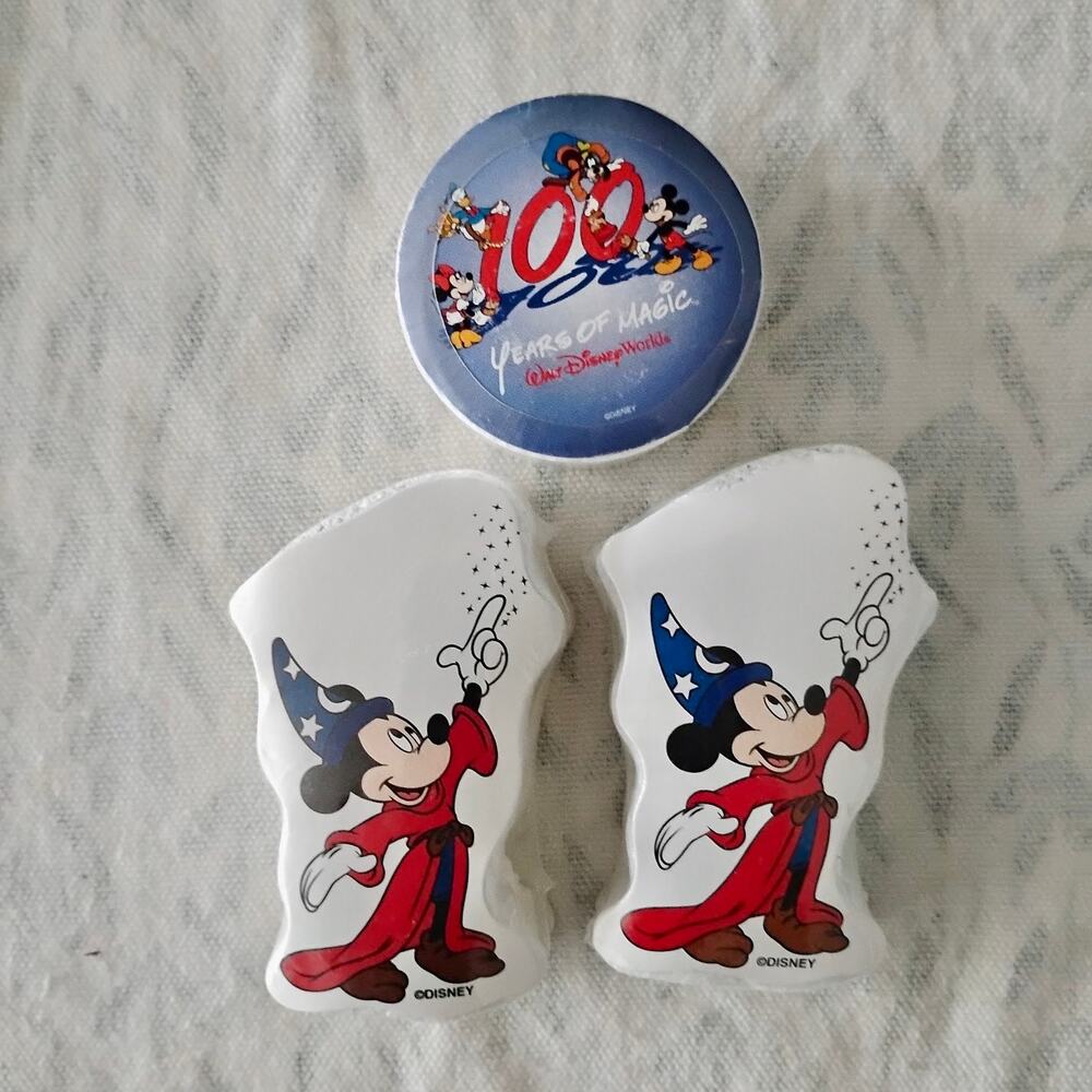 3 Vintage Disney Magic Towels 100 Years Sorcerers Apprentice Mickey Fantasia
